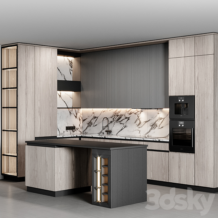 kitchen modern 48 3DS Max - thumbnail 2