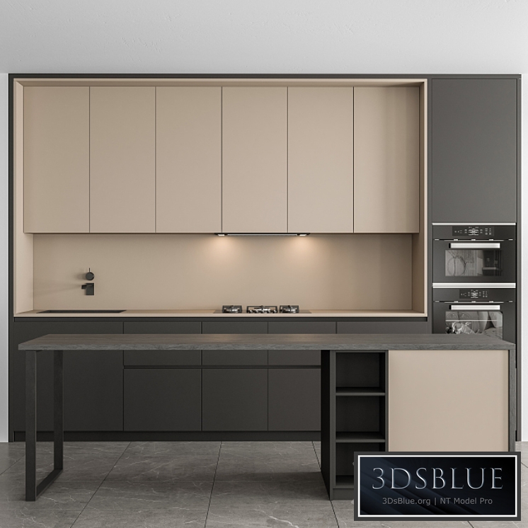 Kitchen Modern – Black and Cream Cabinets 73 3DS Max - thumbnail 3