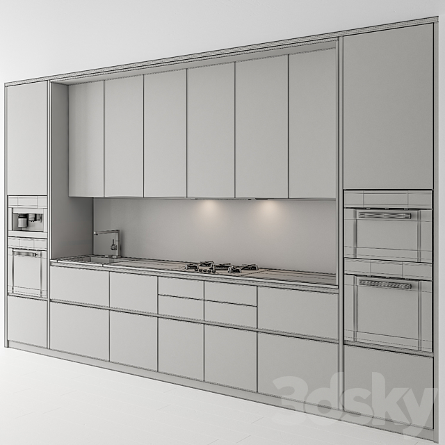 Kitchen Modern – Black and Wood Cabinets 83 3DSMax File - thumbnail 6