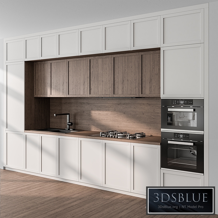 Kitchen Modern – White and Wood 62 3DS Max - thumbnail 3