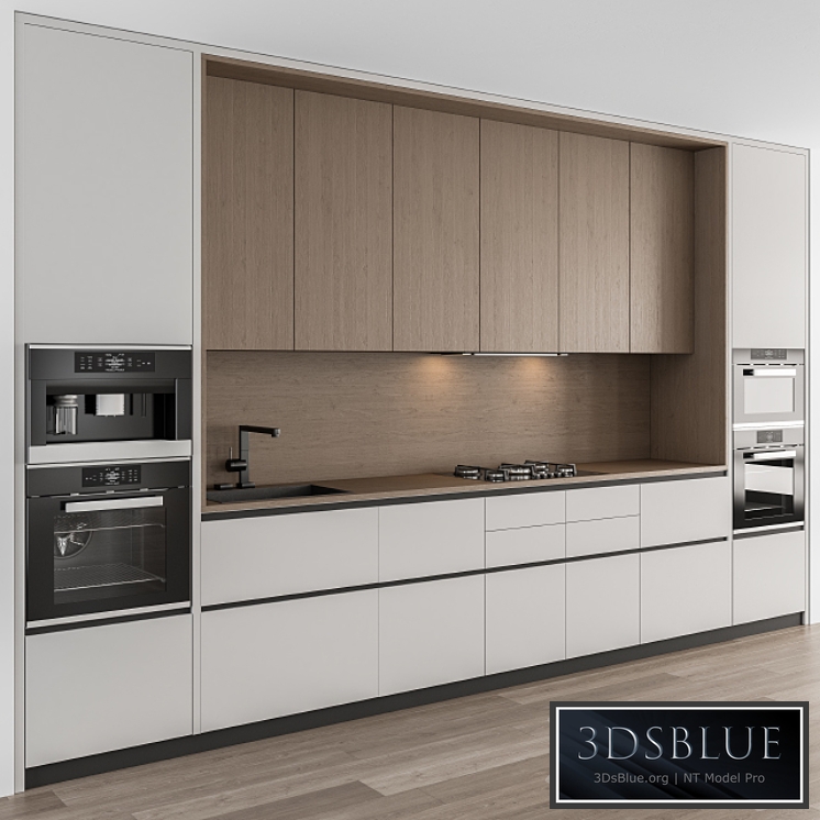 Kitchen Modern – White and Wood Cabinets 75 3DS Max - thumbnail 3