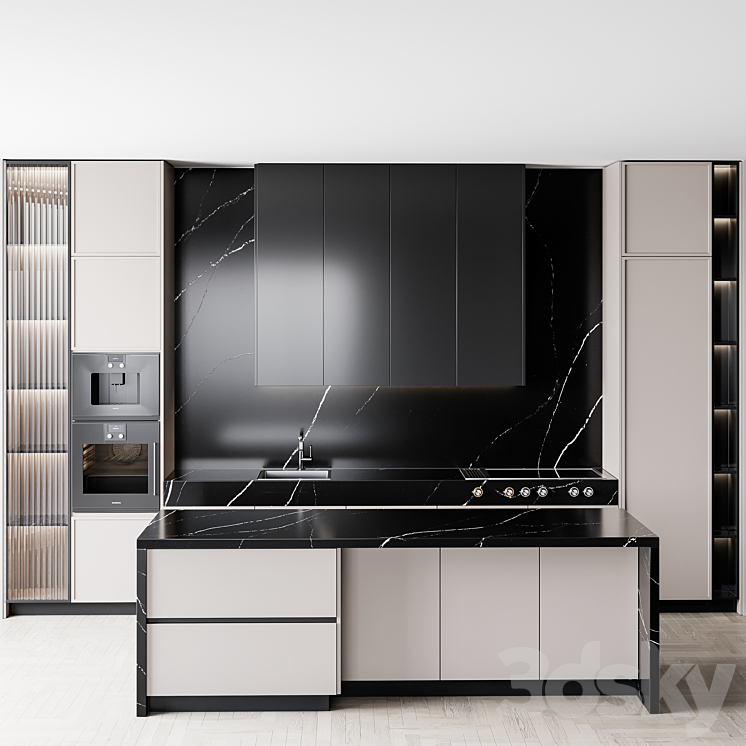 Kitchen Modern132 3DS Max - thumbnail 1