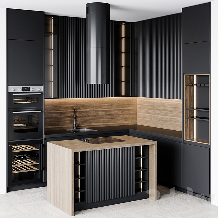 kitchen modern149 3DS Max Model - thumbnail 1