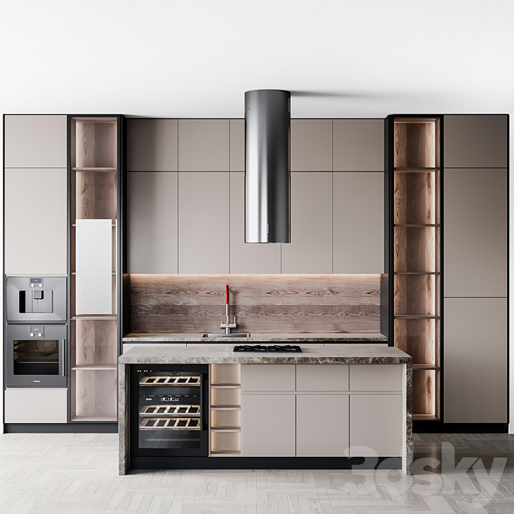 Kitchen Modern151 3DS Max Model - thumbnail 1