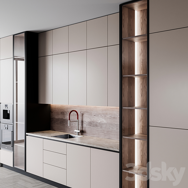 Kitchen Modern151 3DS Max Model - thumbnail 2