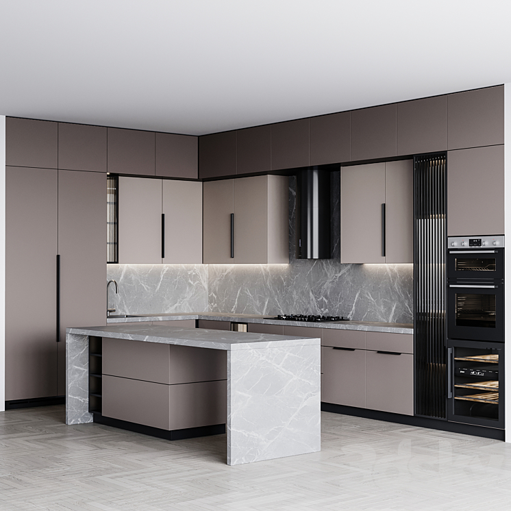 Kitchen Modern152 3DS Max - thumbnail 1