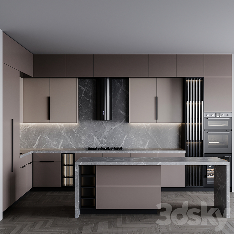 Kitchen Modern152 3DS Max - thumbnail 2