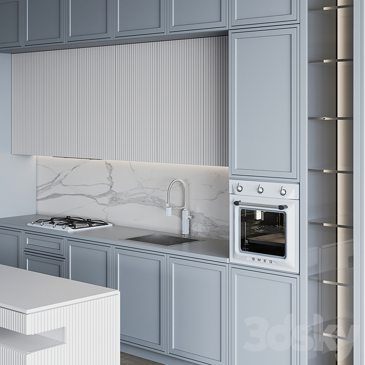 kitchen modern159smge set 3DS Max Model - thumbnail 2