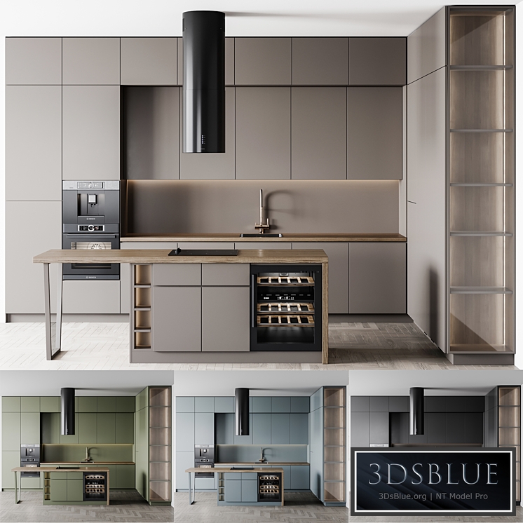 Kitchen Modern174 3DS Max - thumbnail 3