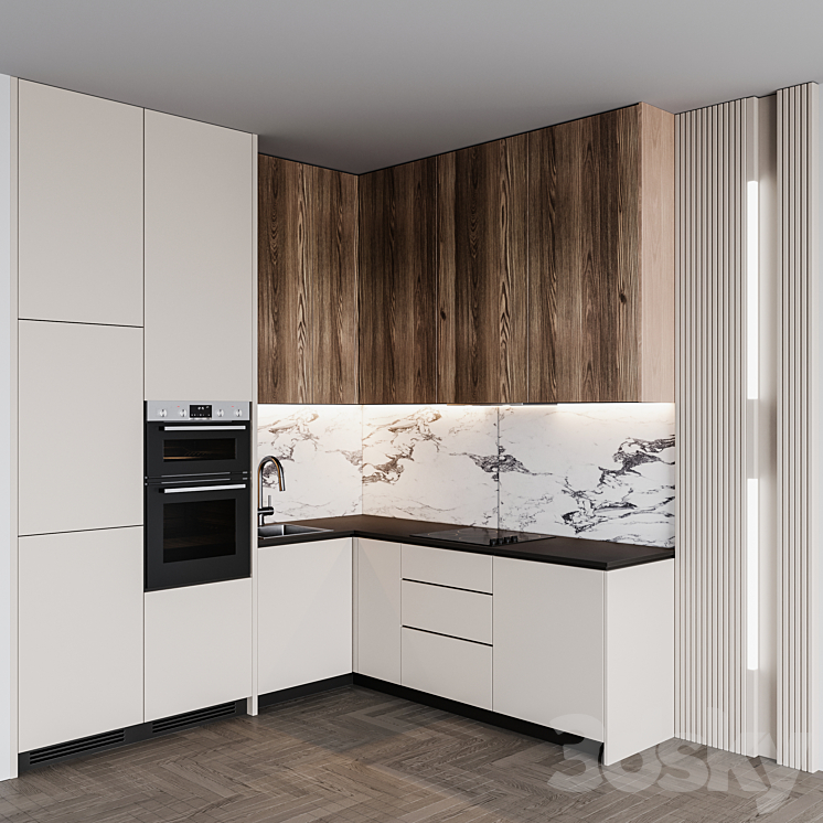 kitchen modern186 3DS Max Model - thumbnail 1