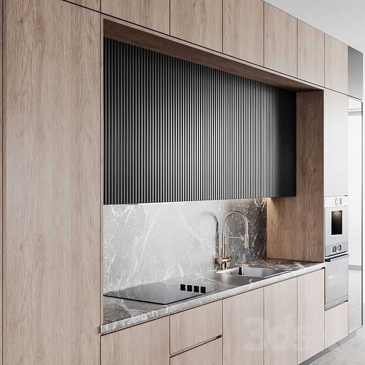 kitchen modern217 3DS Max Model - thumbnail 2