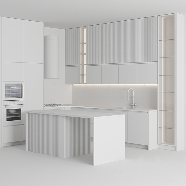 kitchen modern273 3DS Max Model - thumbnail 6