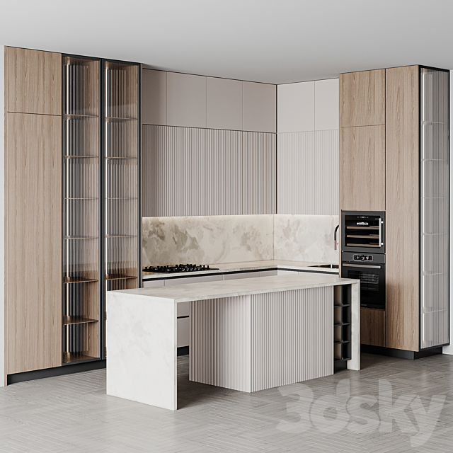 kitchen modern274 3DS Max Model - thumbnail 2