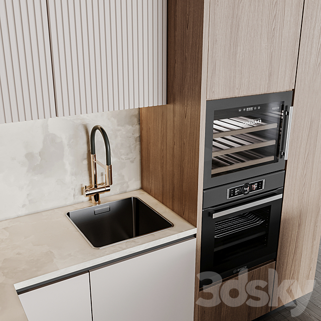 kitchen modern274 3DS Max Model - thumbnail 4