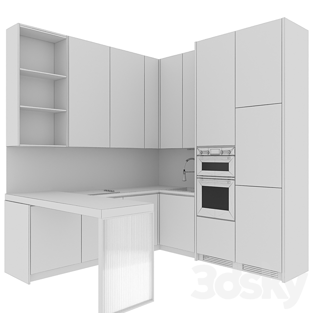 Kitchen Modern51 3DS Max Model - thumbnail 6