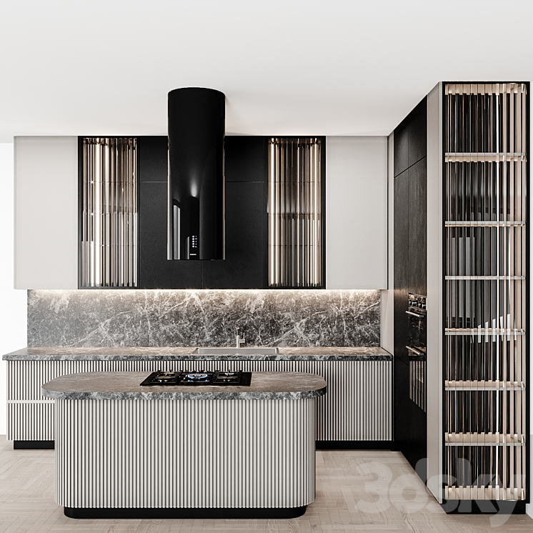 Kitchen Modern82 Italian Design 3DS Max - thumbnail 1