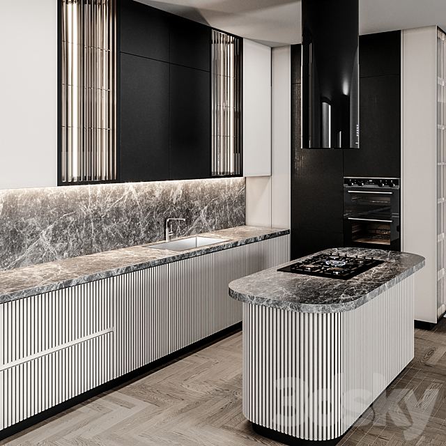 Kitchen Modern82 Italian Design 3DSMax File - thumbnail 2