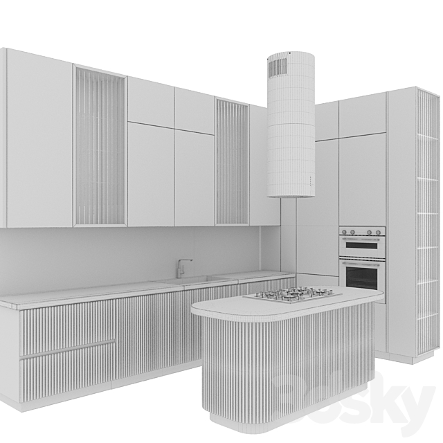 Kitchen Modern82 Italian Design 3DSMax File - thumbnail 6