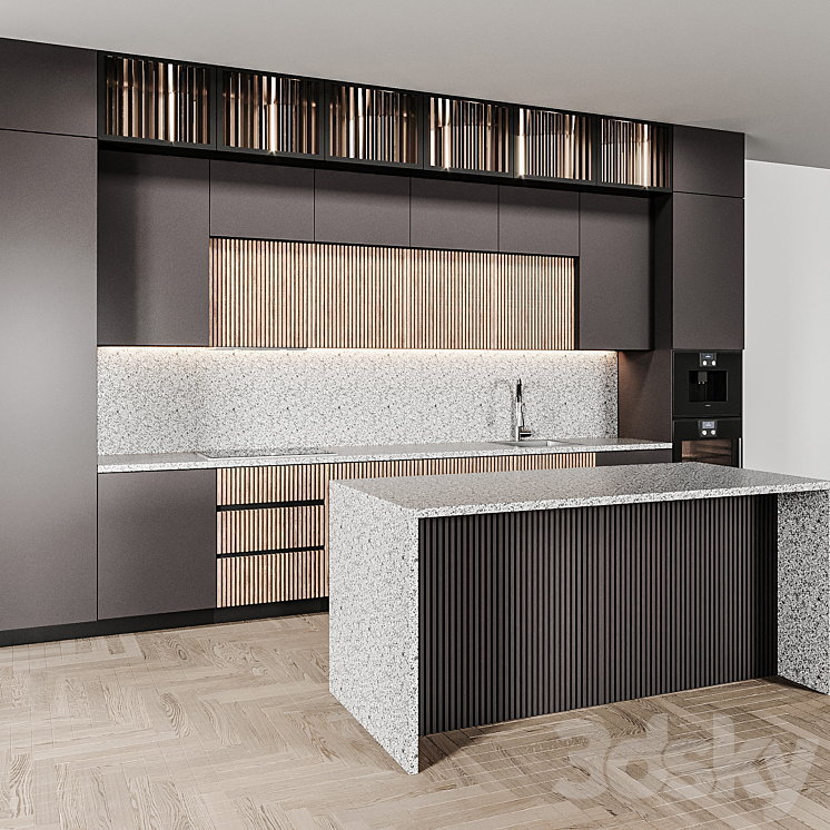 kitchen modern86 3DS Max Model - thumbnail 2