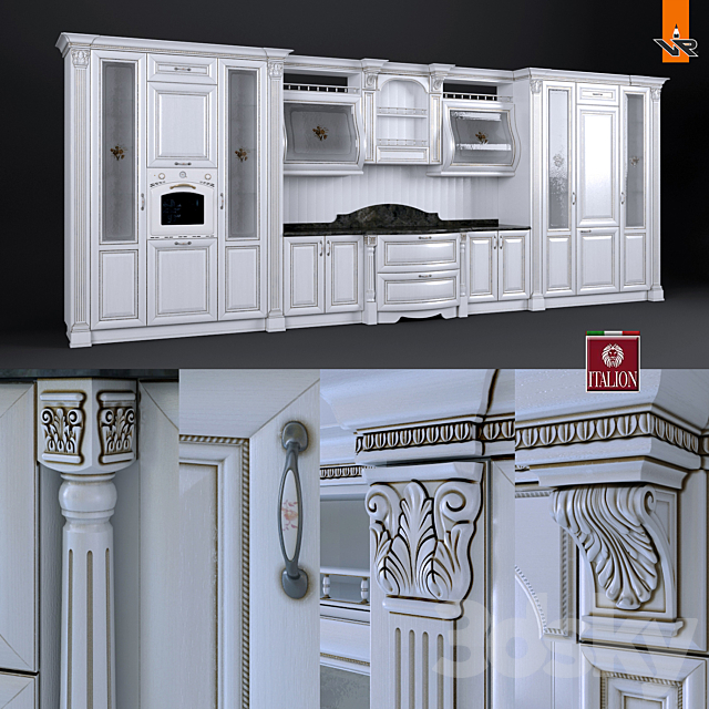 Kitchen Montebianco Argento 3DSMax File - thumbnail 1