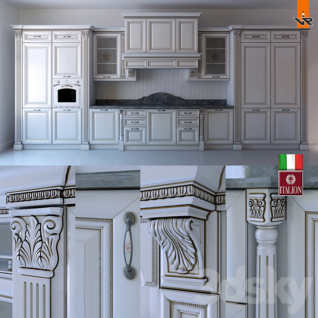 Kitchen Montebianco Argento 3DSMax File - thumbnail 2