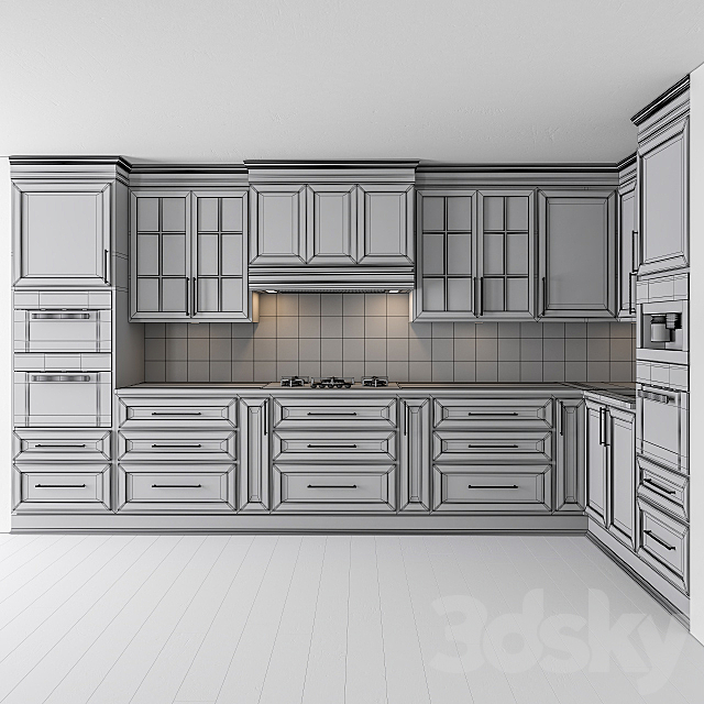 Kitchen Neo Classic – Cream Set 27 3DS Max Model - thumbnail 5