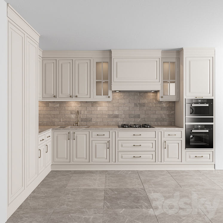 Kitchen Neo Classic Cream – Set 33 3DS Max - thumbnail 1