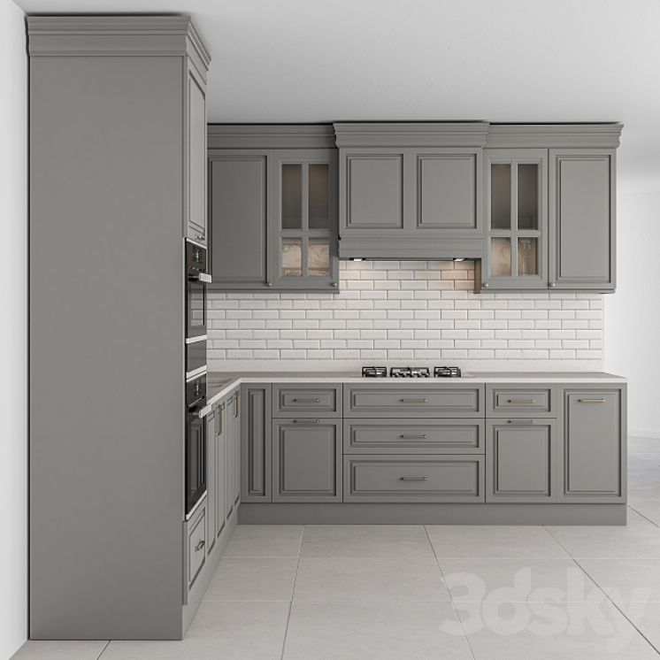 Kitchen Neo Classic Gray – Set 42 3DS Max - thumbnail 1