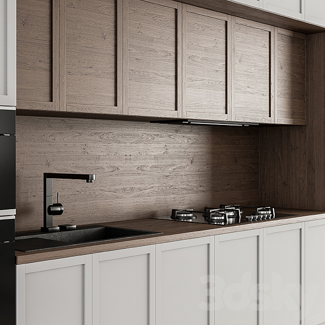 Kitchen Neo Classic – White and Wood 30 3DSMax File - thumbnail 2