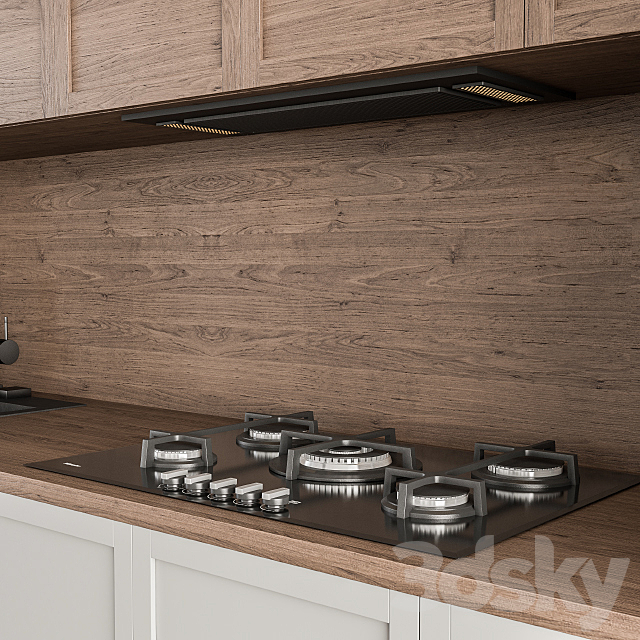 Kitchen Neo Classic – White and Wood 30 3DSMax File - thumbnail 4