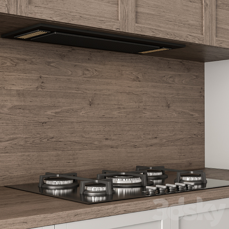 Kitchen Neo Classic – White and Wood 31 3DS Max - thumbnail 2