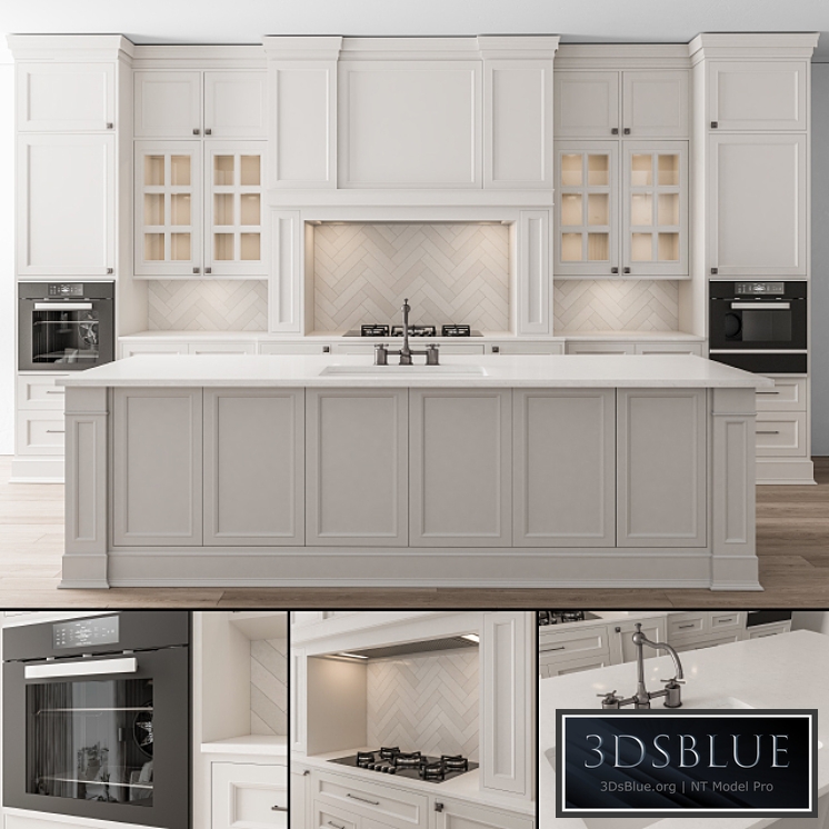 Kitchen Neo Classic White – Set 43 3DS Max - thumbnail 3