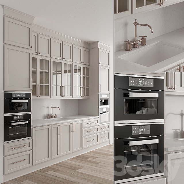 Kitchen NeoClassic – Cream Set 24 3DS Max Model - thumbnail 2