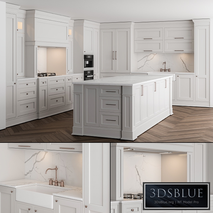 Kitchen NeoClassic – white Set 16 3DS Max - thumbnail 3