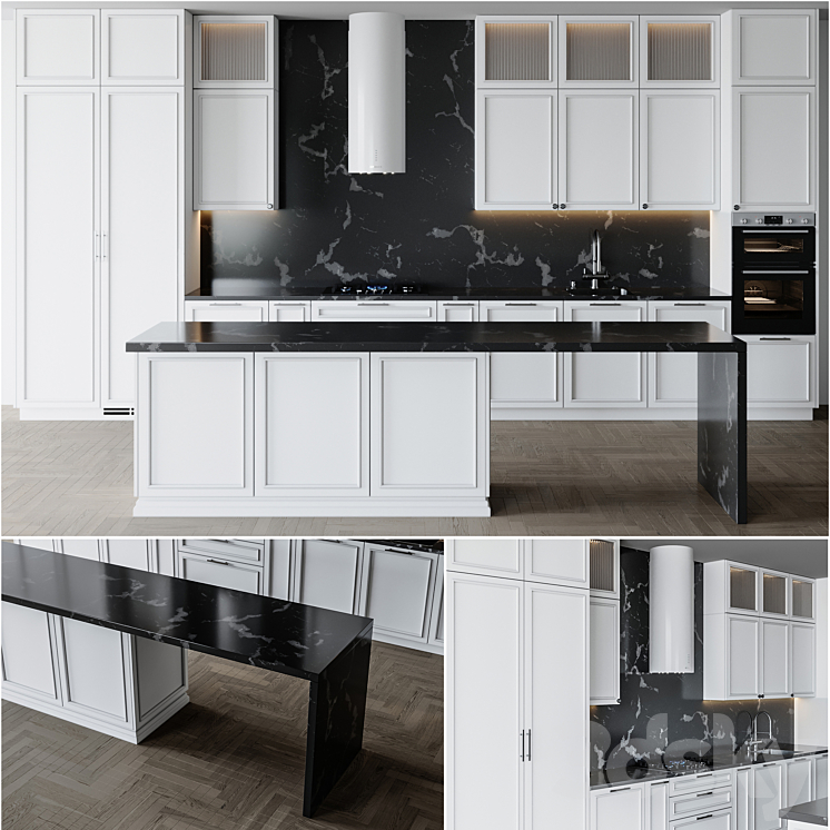 kitchen neoclassic102 3DS Max Model - thumbnail 1