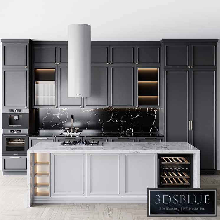 Kitchen Neoclassic124 3DS Max - thumbnail 3