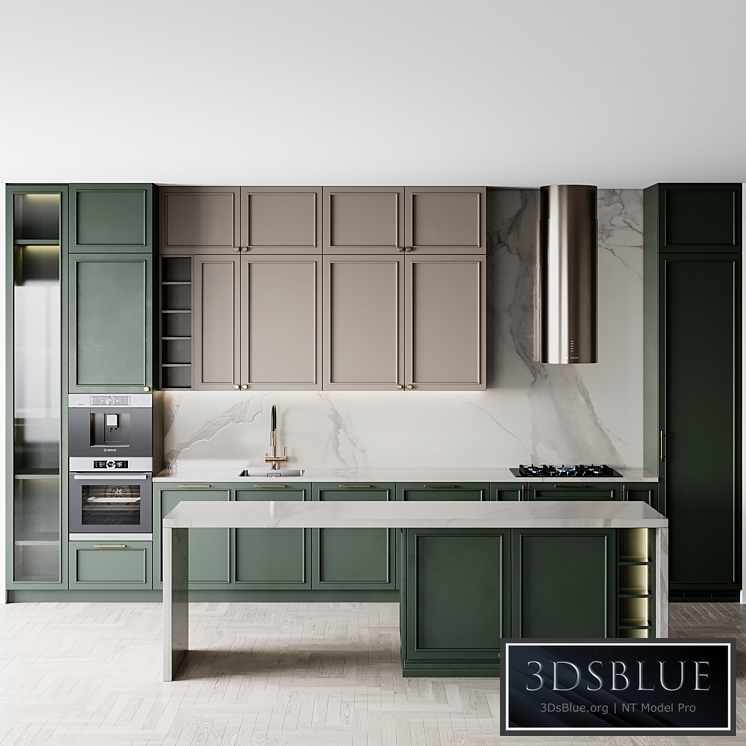 Kitchen Neoclassic135 3DS Max - thumbnail 3