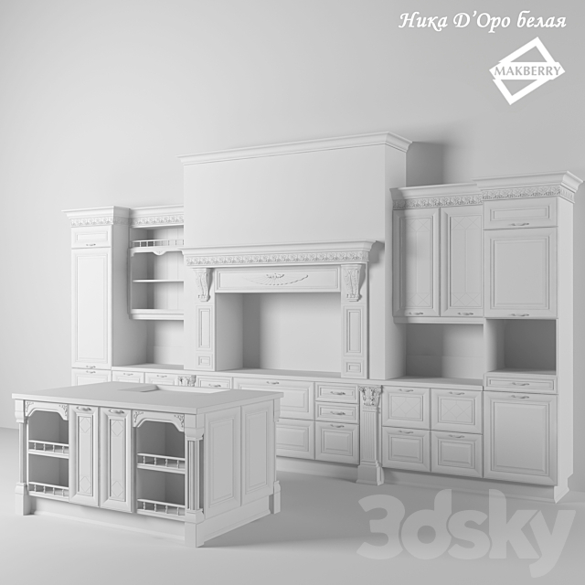 Kitchen Nick D’Oro White. 3DSMax File - thumbnail 2