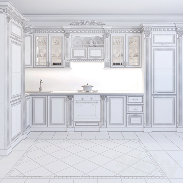 kitchen nike avorio 3DSMax File - thumbnail 2