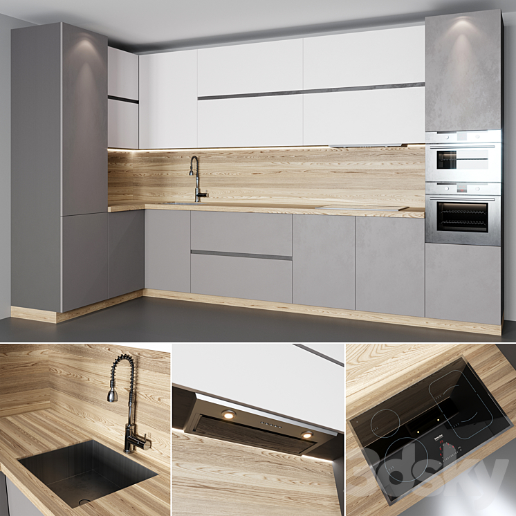 Kitchen No. 1 3DS Max - thumbnail 1