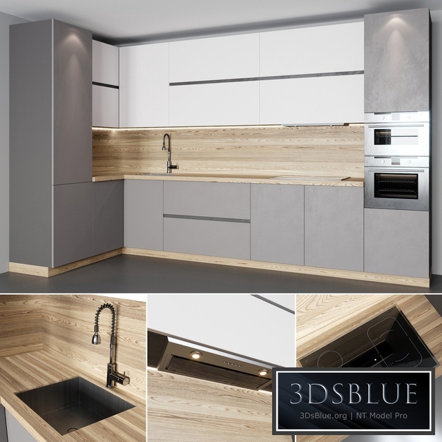 Kitchen No. 1 3DS Max - thumbnail 3