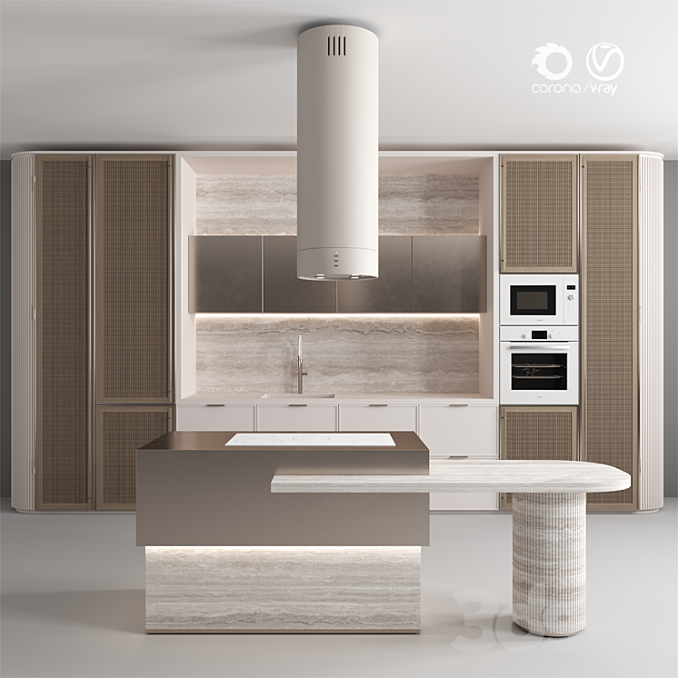 Kitchen No. 107 3DS Max Model - thumbnail 1