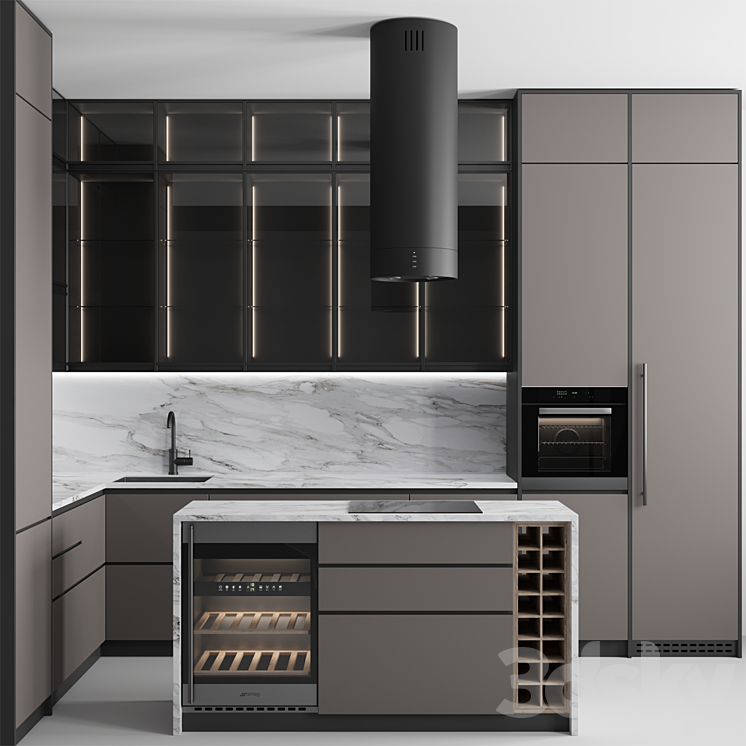 Kitchen No. 34 3DS Max - thumbnail 1