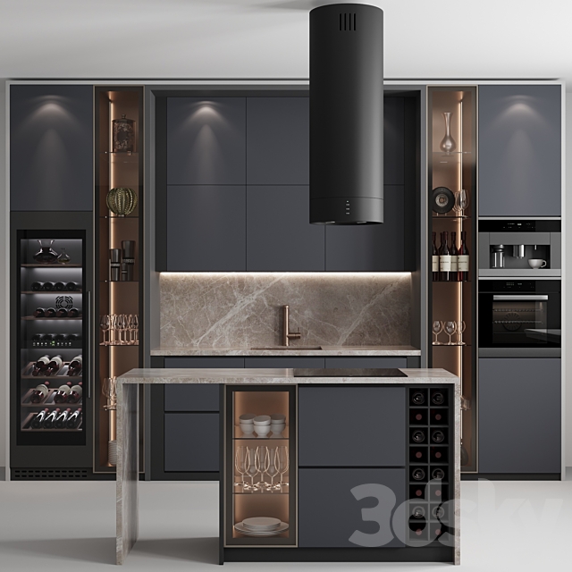 Kitchen No. 42 3DS Max Model - thumbnail 2