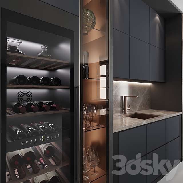 Kitchen No. 42 3DS Max Model - thumbnail 3