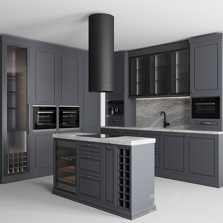 Kitchen No. 46 3DS Max Model - thumbnail 1