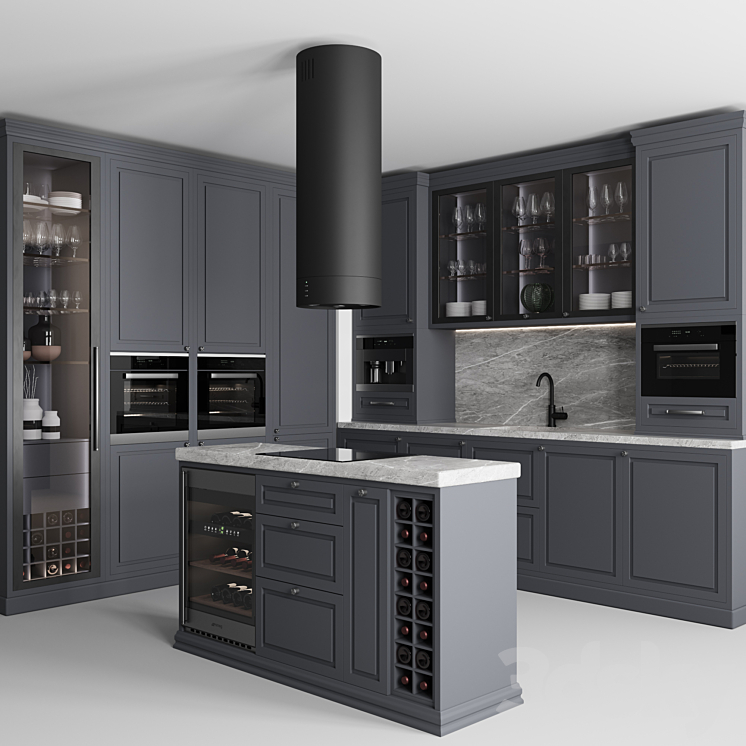 Kitchen No. 46 3DS Max Model - thumbnail 2