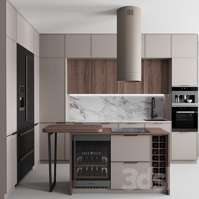 Kitchen No. 48 3DS Max Model - thumbnail 2