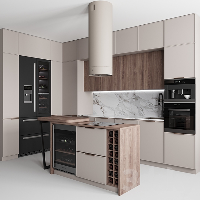 Kitchen No. 48 3DS Max Model - thumbnail 3