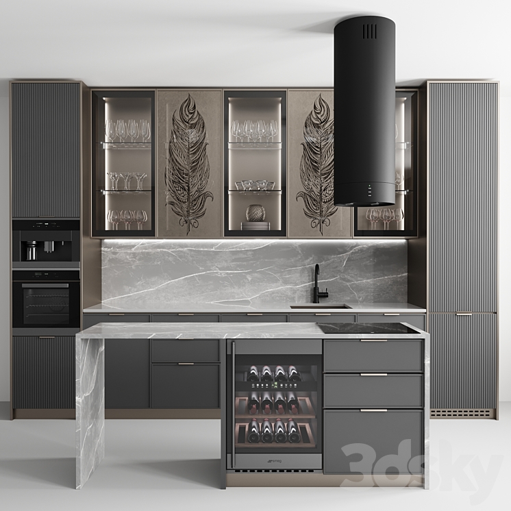 Kitchen No. 50 3DS Max - thumbnail 2